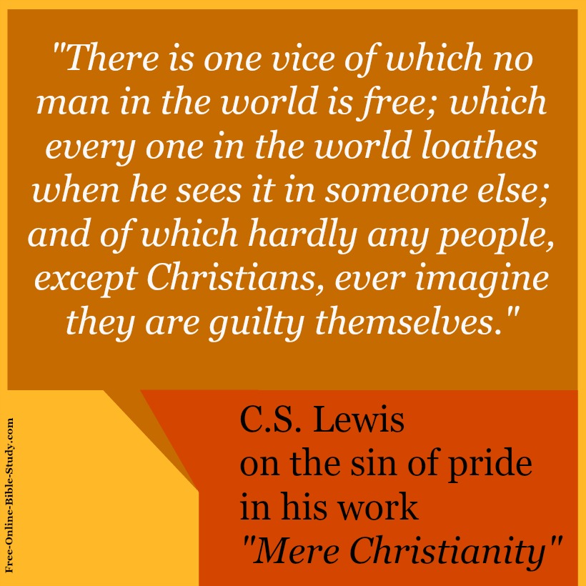 CS Lewis Quote on Pride