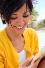 woman reading Bible